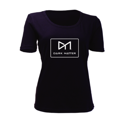 Dark Matter Classic Ladies Fitted T-shirt | Black | White Print