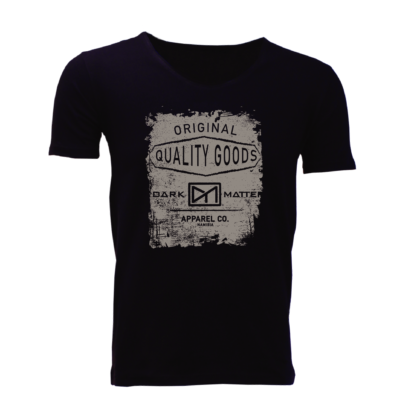 Dark Matter Original Quality Goods Men's Trend Fitted T-shirt | Black | Light Grey Print