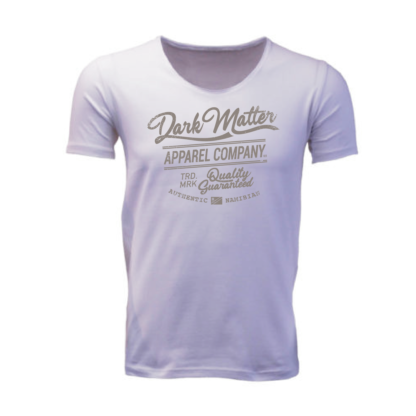 Dark Matter Apparel Company Men's Trend T-shirt | White | Light Grey Print