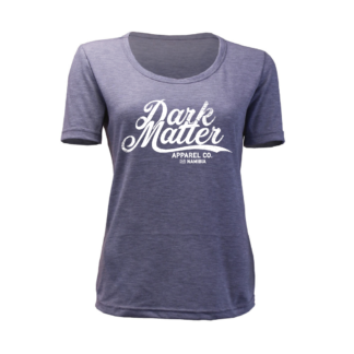 Dark Matter Vintage Ladies Fitted T-shirt | Grey Melange | White Print