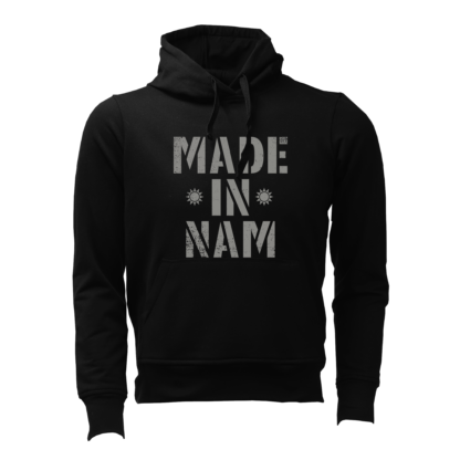 The Dark Matter Made in Nam Unisex Hoodie | Black | Light Grey Print