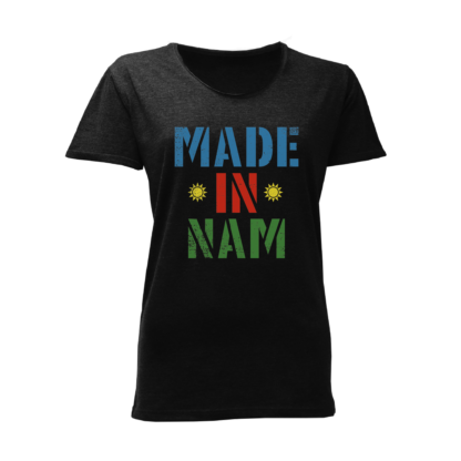 Dark Matter Made in Nam Ladies French T-shirt | Charcoal Melange| Multi-coloured Print | Limited Edition